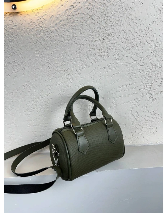 Yeşil Renk MİNİ Silindir Çapraz Çanta CB89111