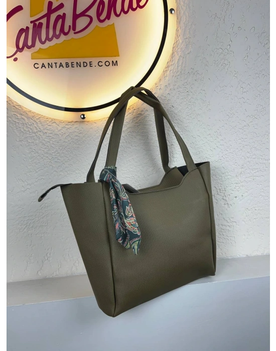 Yeşil Renk YENİ BÜYÜK BOY FULARLI Çanta CB90121