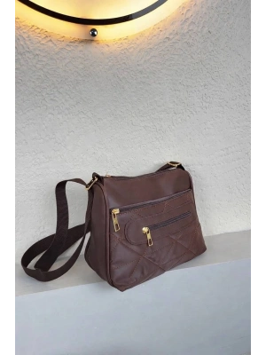 Kahve Renk 3 Bölme Çapraz Çanta CB2578