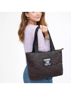 Kahve Paraşüt Kumaş Kol Çanta CB23257