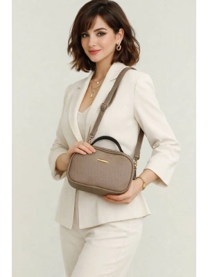 Koyu Vizon Renk 2 Bölme Lakos Çapraz Çanta CB37373