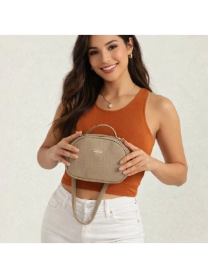 Açık Vizon Renk 2 Bölme Lakos Çapraz Çanta CB37373