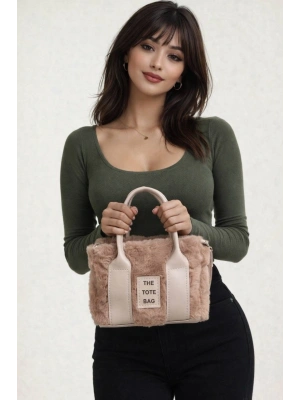 Vizon Renk PELUŞ KALİTE Çanta CB88142