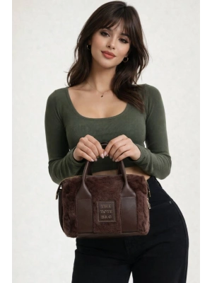 Kahve Renk PELUŞ KALİTE Çanta CB88142