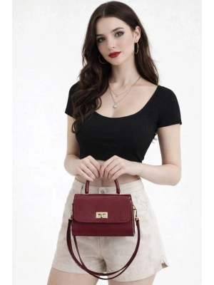 Bordo Renk SÜPER KALİTE KALIP Çanta CB91941