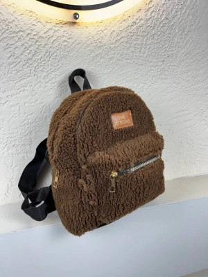 Acı Kahve Peluş Sırt Çanta CB8527