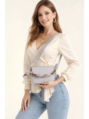 Açık Gri Fularlı Yeni Sezon Çanta CB9999