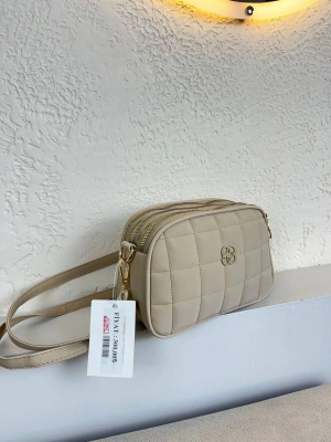 Açık Vizon Renk 3 BÖLME YENİ KALİTE KAPİTONE ÇANTA CB0956