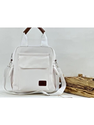 Beyaz Hem Sırt Hem Çapraz Çanta CB9724