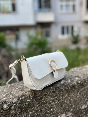 Beyaz Kalıp NALLI Çanta CB0913
