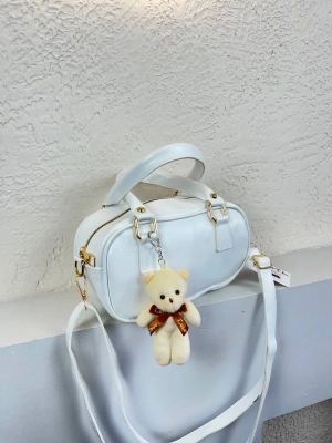 Beyaz Kalite AYICIKLI Çanta CB0137