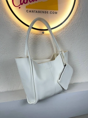 Beyaz Renk BÜYÜK BOY YENİ Kol Çanta CB2456