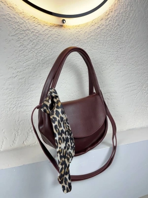 Bordo Fularlı Kalite Çanta CB6374