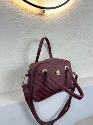 Bordo Kapitone Çanta CB8911