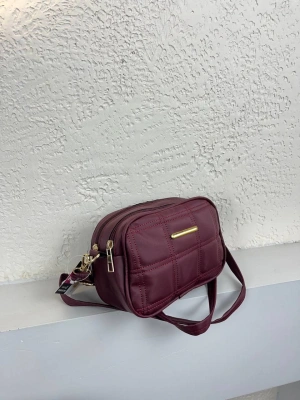 Bordo Renk 2 Bölme YENİ ÇANTA CB1452
