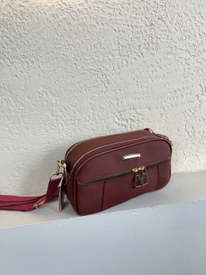 Bordo Renk 3 Bölme DMN Kalite Çanta CB7181