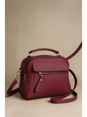 Bordo Renk 3 Bölme HB Çanta CB27426