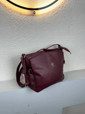 Bordo Renk 3 Bölme HB Çanta CB9898