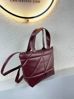 Bordo Renk Kapitone Kol Çanta CB8203