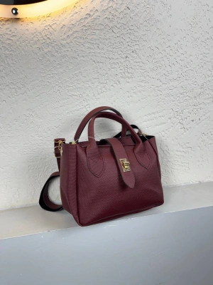 Bordo Renk LAKOS Deri Çapraz Çanta CB72382