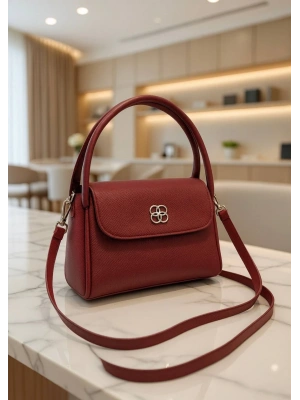 Bordo Renk Lakos Deri Yeni Çanta CB00999