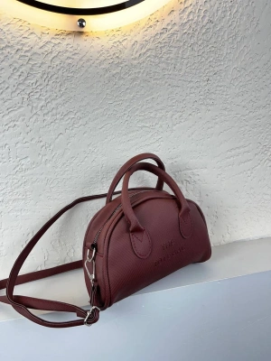 Bordo Renk Tote Lakos Deri Çanta CB9256