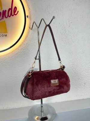 Bordo Renk TOTE PELUŞ Çanta CB90223