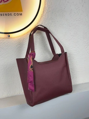 Bordo Renk YENİ BÜYÜK BOY FULARLI Çanta CB90121