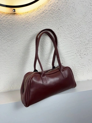 Bordo Renk Yumuşak Deri Kol Çanta CB1341