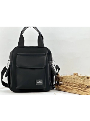 Düz Siyah Hem Sırt Hem Çapraz Çanta CB9724