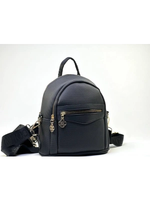 Düz Siyah Renk Hem Sırt Hem Çapraz Çanta CB8914