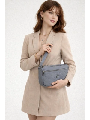 Gri Renk 3 Bölme Kapitone Çanta CB90113