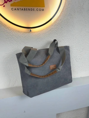 Gri Renk NUBUK BÜYÜK BOY ÇANTA CB0134