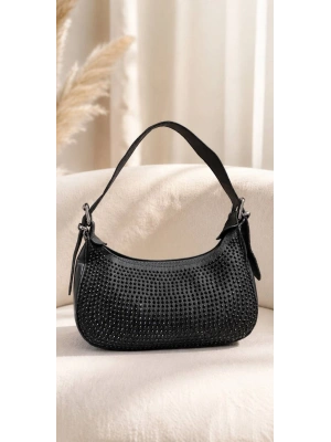 Gri Renk Taşlı Çanta CB01541