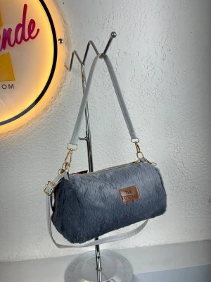 Gri Renk TOTE PELUŞ Çanta CB90223