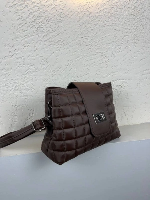 Kahve Kapitone 2 Bölmeli Kalite Çanta CB8798