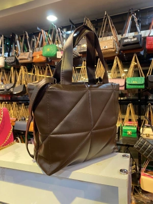 Kahve Kapitone Kol Çanta CB8203