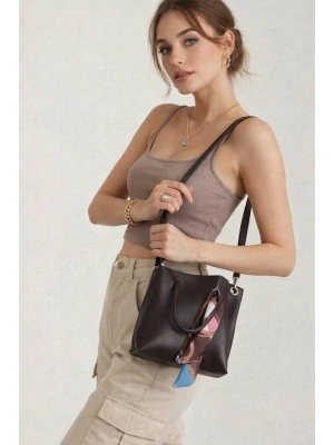 Kahve MİNİ BOY Fularlı Çanta CB0000