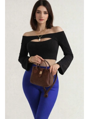 Kahve Renk LAKOS Deri Çapraz Çanta CB72382