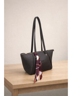 Kahve Renk Lakos Fularlı Çanta CB72911