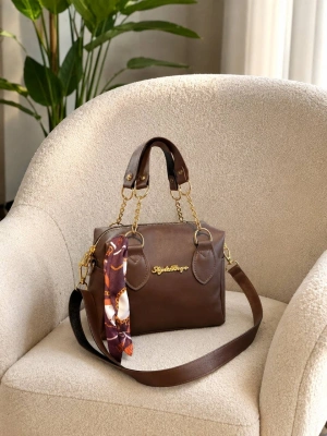 Kahve Renk Mini Boy Fularlı StyleBag Çanta CB75169