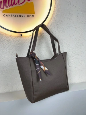 Kahve Renk YENİ BÜYÜK BOY FULARLI Çanta CB90121