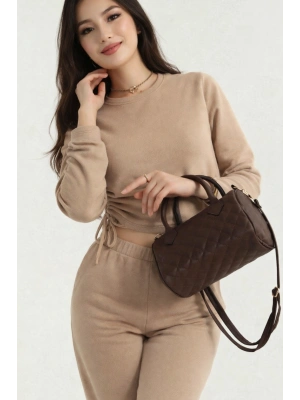 Kahve Silindir Çapraz Çanta CB2742