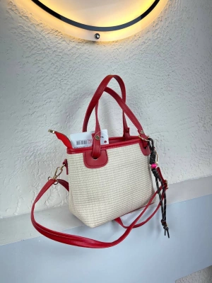 Kırmızı HASIR YENİ SEZON KALİTE Çanta CB6781