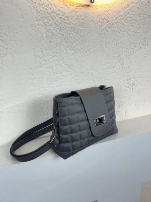 Koyu Gri Kapitone 2 Bölmeli Kalite Çanta CB8798