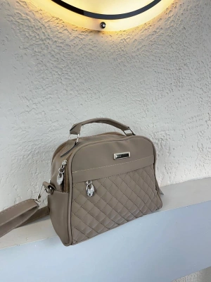 Koyu Vizon 3 Bölme Kapitone Çanta CB1742