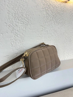 Koyu Vizon Renk 3 BÖLME YENİ KALİTE KAPİTONE ÇANTA CB0956