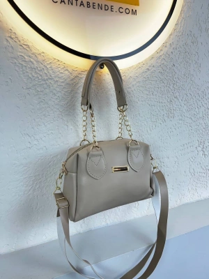 Koyu Vizon Renk Zincirli Çapraz Çanta CB9164