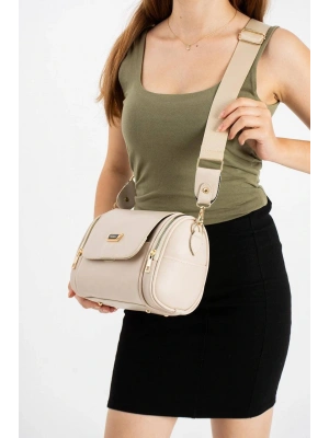 Krem Renk 3 Bölme BRLN Çanta CB79782