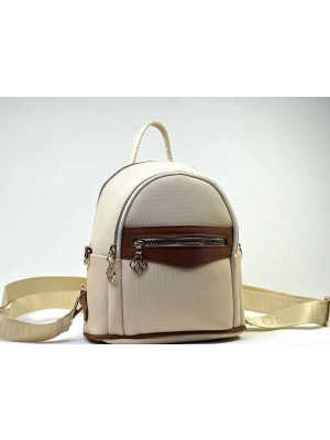 Krem Renk Hem Sırt Hem Çapraz Çanta CB8914